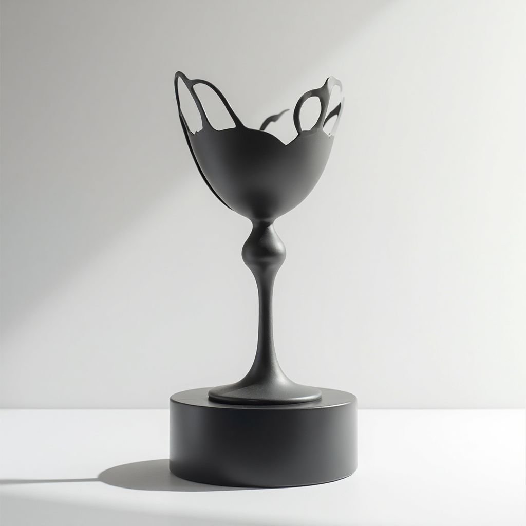 Trofeo Moderno Minimalista Negro